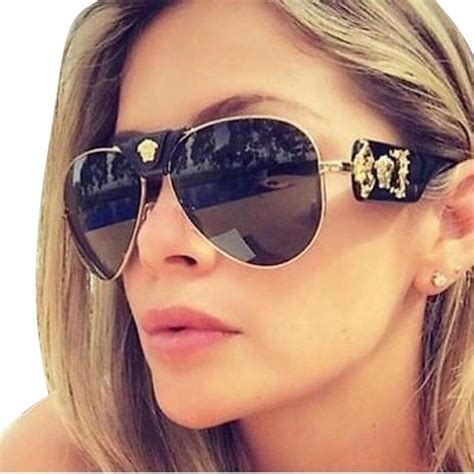 versace gold aviator sunglasses|versace aviator sunglasses women new.